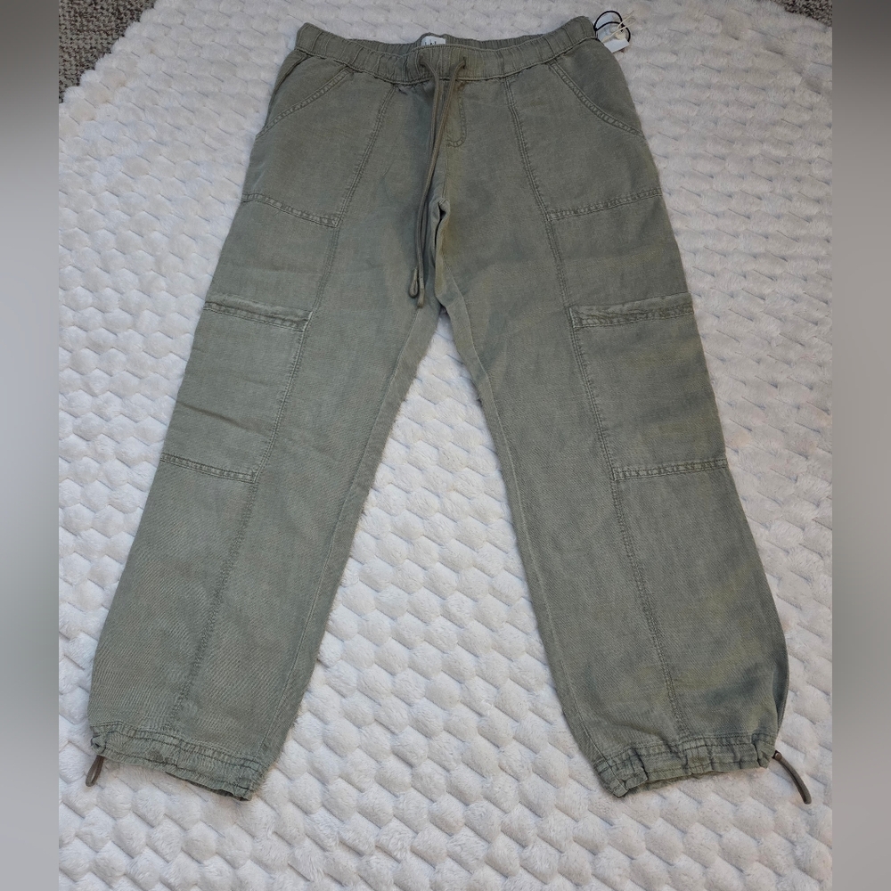 Nicole Miller Sage Green Cargo Pants